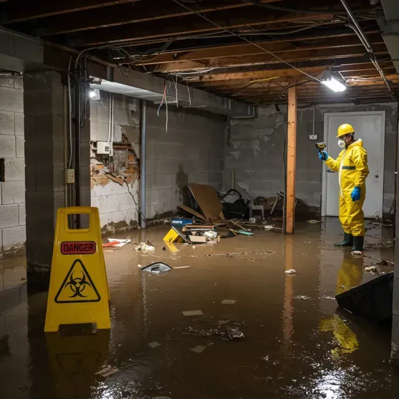 Flooded Basement Electrical Hazard in Plymouth, ME Property